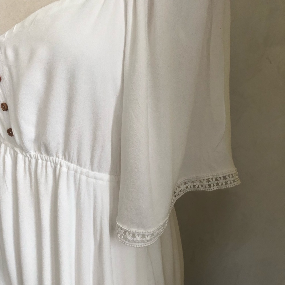 Lulus My darling love White handkerchief Dress w/3/4 sleeves fully lined Size XL - Picture 11 of 14
